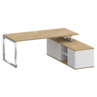 Стол руководителя с опорной греденцией, правый SHIFT SK.SRG-200 (R) 2000*1800*753